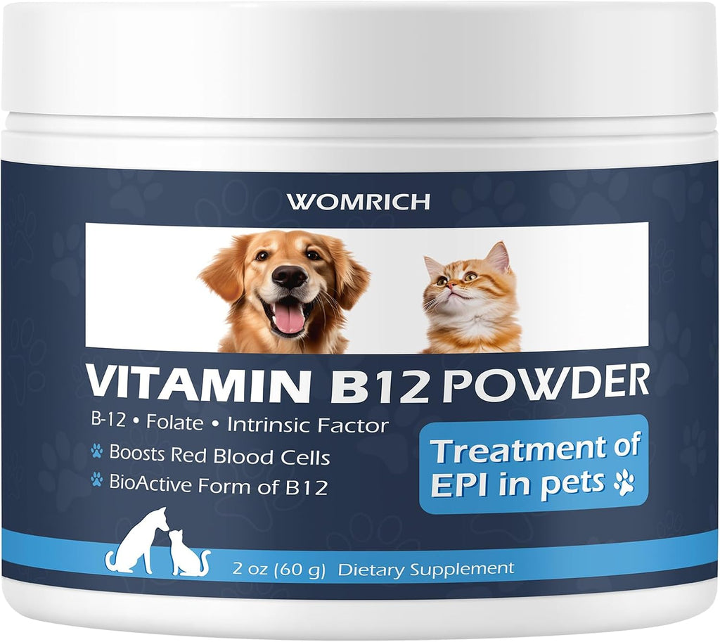 Methylcobalamin B12 en Polvo para Gatos y Perros con Folato y Factor Intrínseco