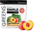 Clean Simple Eats Super Greens Polvo - Sabor Melocotón - 30 Dosis