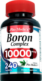 Boron 10 mg - 240 Porciones - Suplemento de Boro - FITO MEDIC'S Lab