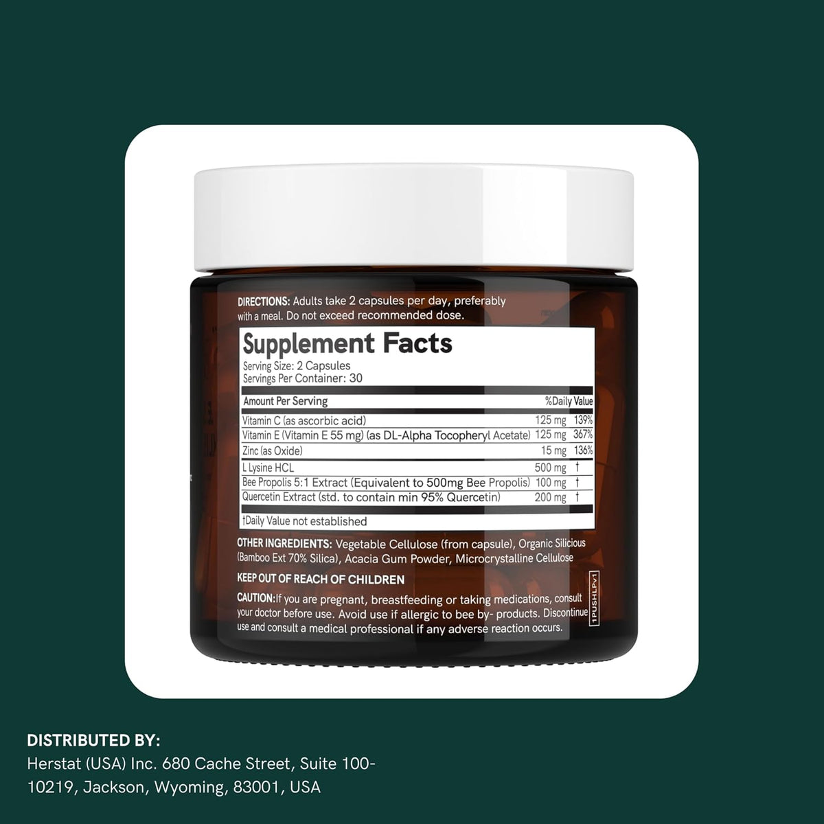 Dr Sosnowski's L-Lisina y Propóleo | Fórmula de Alta Potencia con Quercetina, Vitaminas C, E y Zinc – Image 6