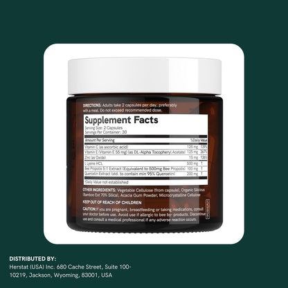 Dr Sosnowski's L-Lisina y Propóleo | Fórmula de Alta Potencia con Quercetina, Vitaminas C, E y Zinc – Image 6