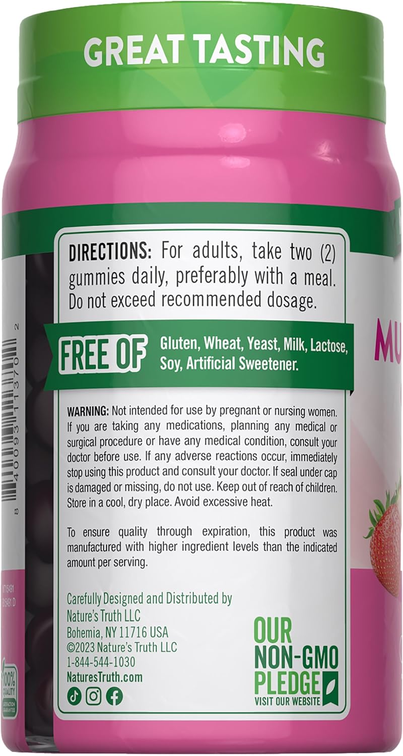 Nature's Truth Gominolas Multivitamínicas para Mujeres con Colágeno y Biotina | 70 Gominolas