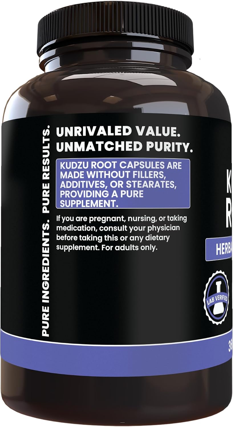 PURE ORIGINAL INGREDIENTS Kudzu Root - Raíz de kudzu - 365 cápsulas