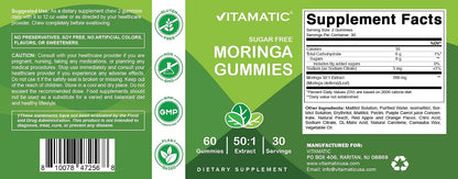 Vitamatic Moringa Gummies - Extracto Botánico Sin Azúcar - 60 Gomitas Veganas – Image 10