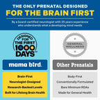 Mama Bird DHA Pre+Postnatal – 500 mg DHA Omega-3 – 60 Cápsulas Blandas