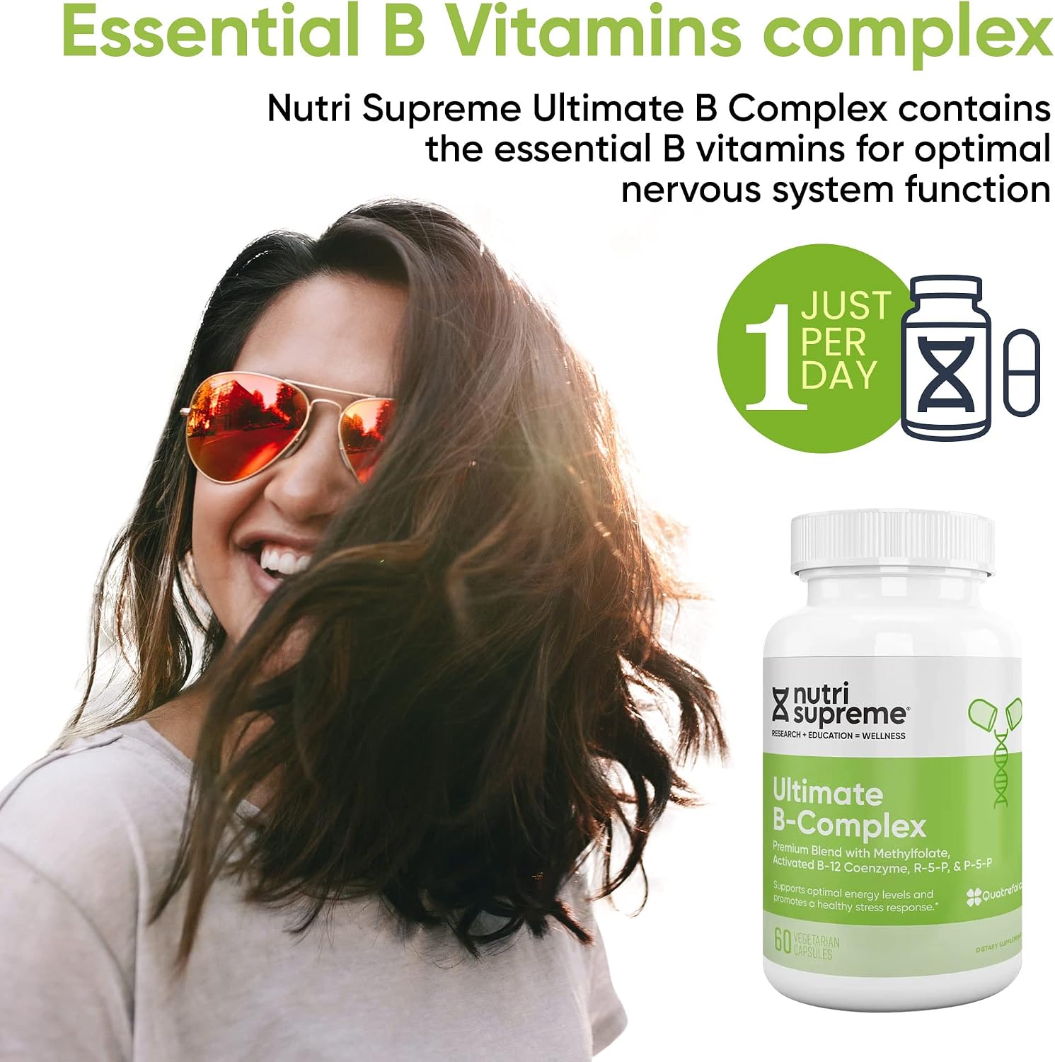 Nutri Supreme Ultimate B Complex - Complejo B con Metilfolato - 60 Cápsulas