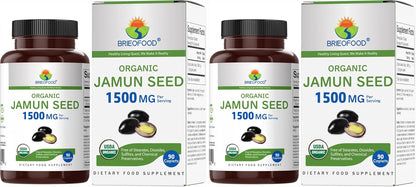 Brieofood Semilla de Jamun Orgánica 1500mg, 45 Raciones, Vegetariano, Sin Gluten, 90 Comprimidos Vegetarianos – Image 7