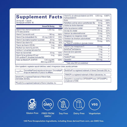 Pure Encapsulations PureGenomics Multivitamínico - 60 cápsulas – Image 2