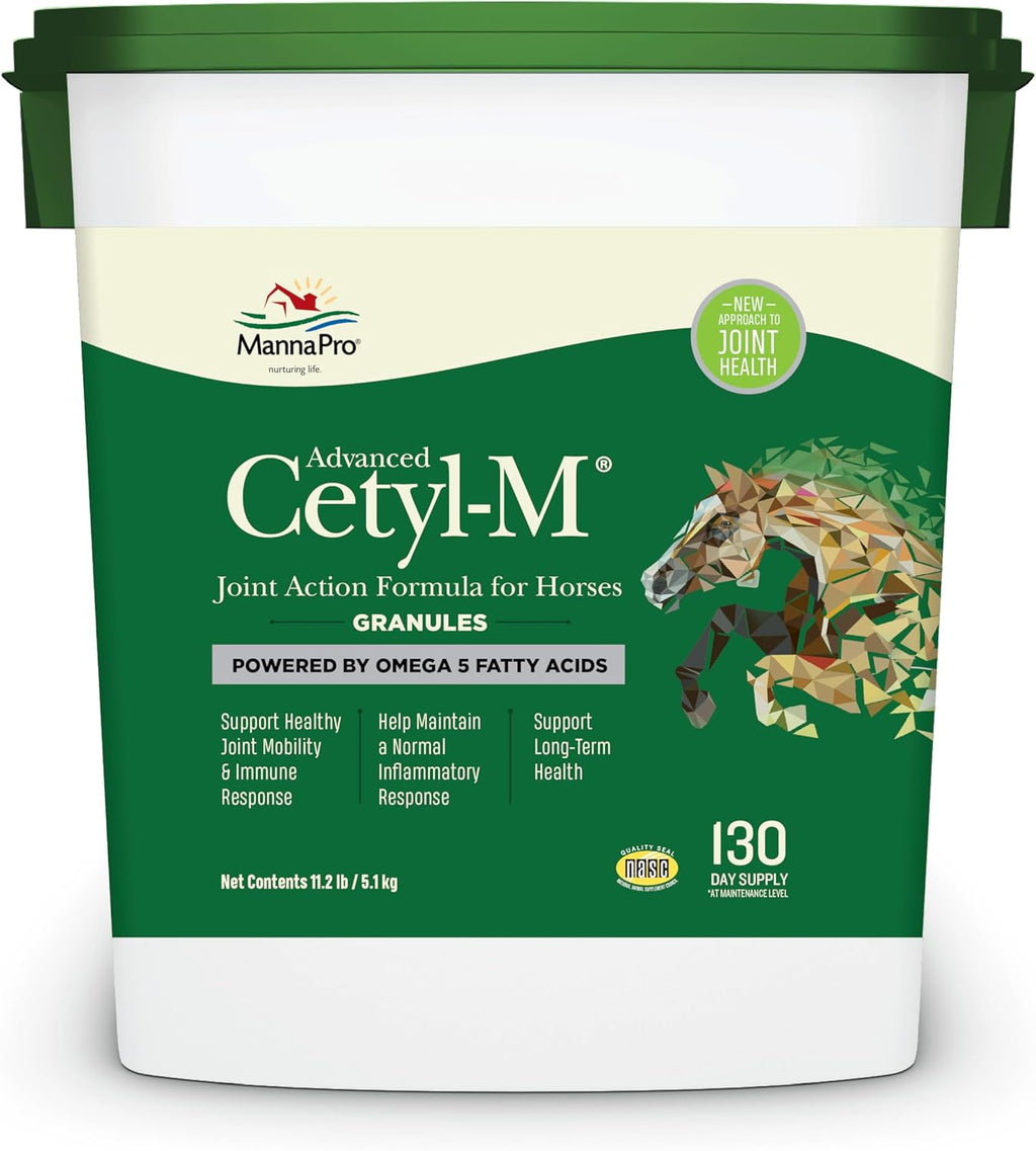 Manna Pro Cetyl-M Suplemento Articular para Caballos con Omega 5, 5.08 kg