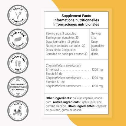 Supersmart Chrysantellum Americanum 1200 mg al día - Suplemento Herbario - 90 Cápsulas Vegetales – Image 4