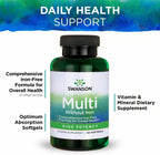 Swanson Multi Sin Hierro Multivitamínico Diario para Adultos - 120 Cápsulas (Pack de 2)