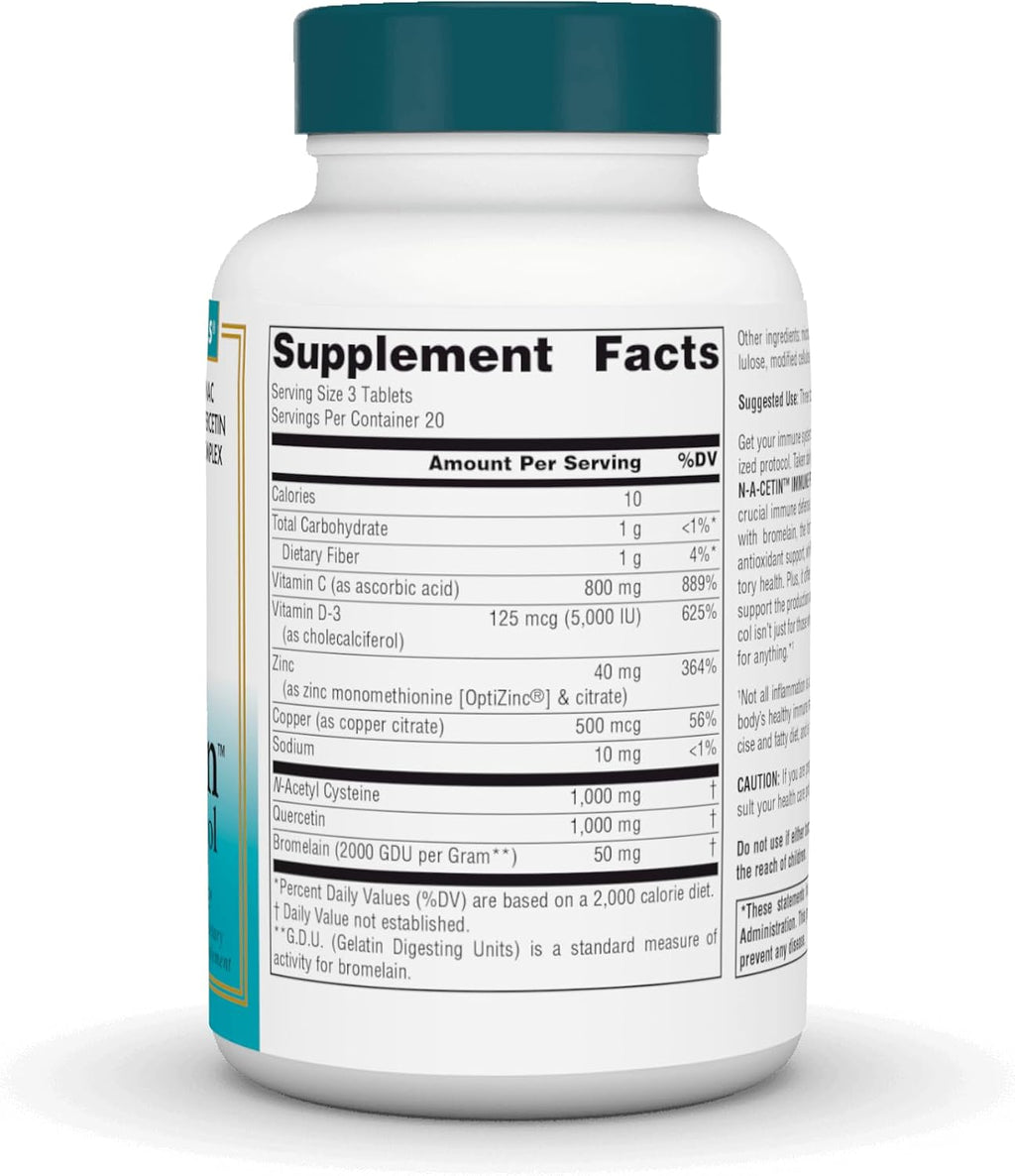 Source Naturals Wellness N-A-Cetin Immune Protocol, 60 comprimidos