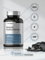 Horbäach Betaína HCl 1200mg - 180 Cápsulas