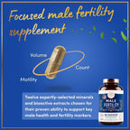 Suplemento de Fertilidad Masculina con Zinc, Maca, Ashwagandha y L-Arginina - 240 Cápsulas (4 Meses)