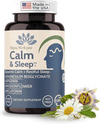 Calm & Sleep: Ayuda para Dormir con Magnesio Bisglicinato, Apigenina y Pasiflora – 60 Cápsulas