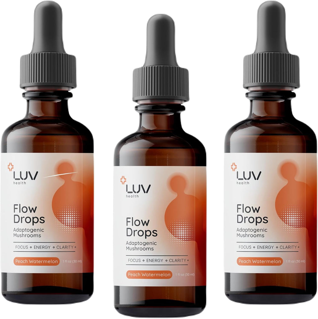 Flow Drops® – Suplemento de Setas Adaptógenas para Energía y Claridad Mental – Vegano – 90 Dosis