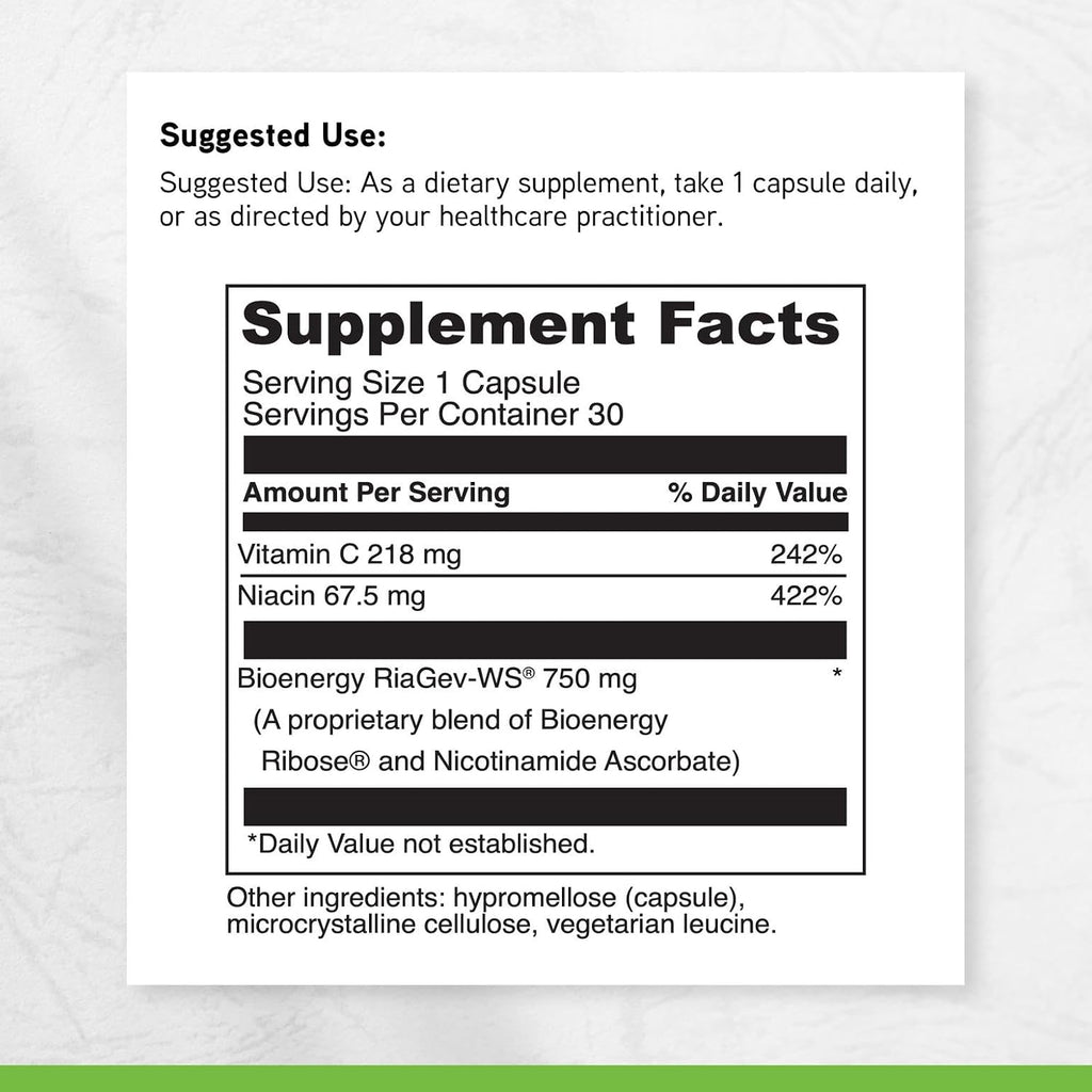 DAVINCI Labs NAD+ Activate - Suplemento NAD con Vitamina C y Niacina - 30 Cápsulas - Sin Gluten, Sin Soja, Vegetariano