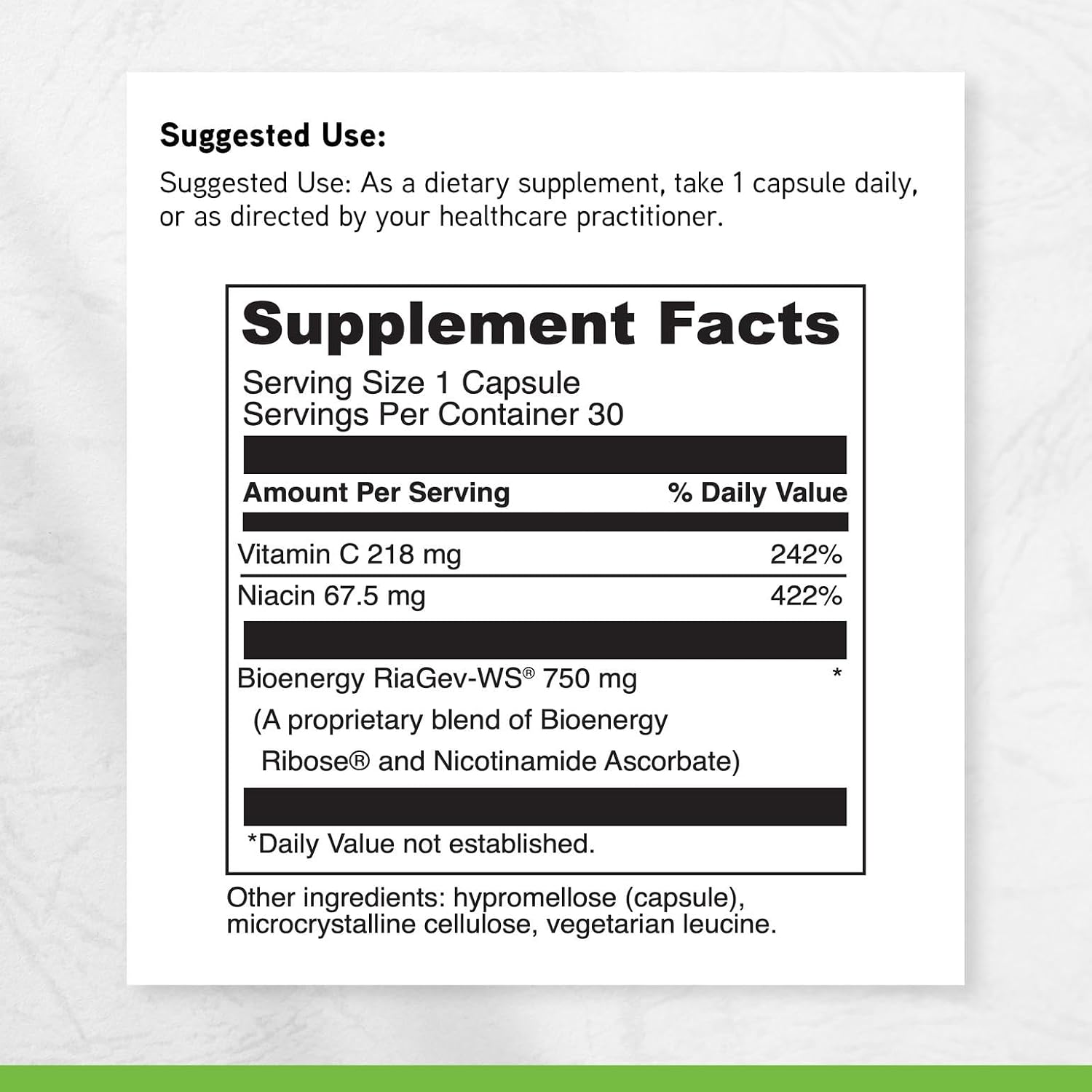 DAVINCI Labs NAD+ Activate - Suplemento NAD con Vitamina C y Niacina - 30 Cápsulas - Sin Gluten, Sin Soja, Vegetariano