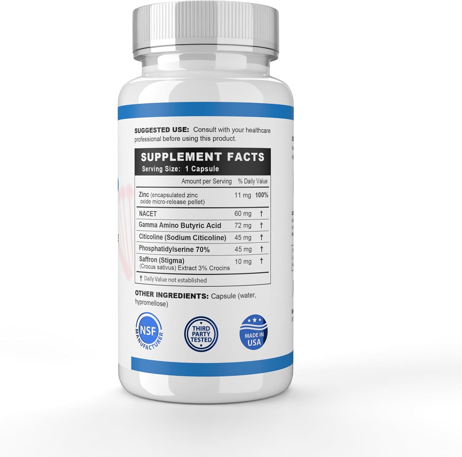 Methyl-Life® Calming con GABA y Azafrán – Cápsulas para el Equilibrio Diario y la Relajación – Vegano, Sin Gluten, Sin Alérgenos | 60 Cápsulas