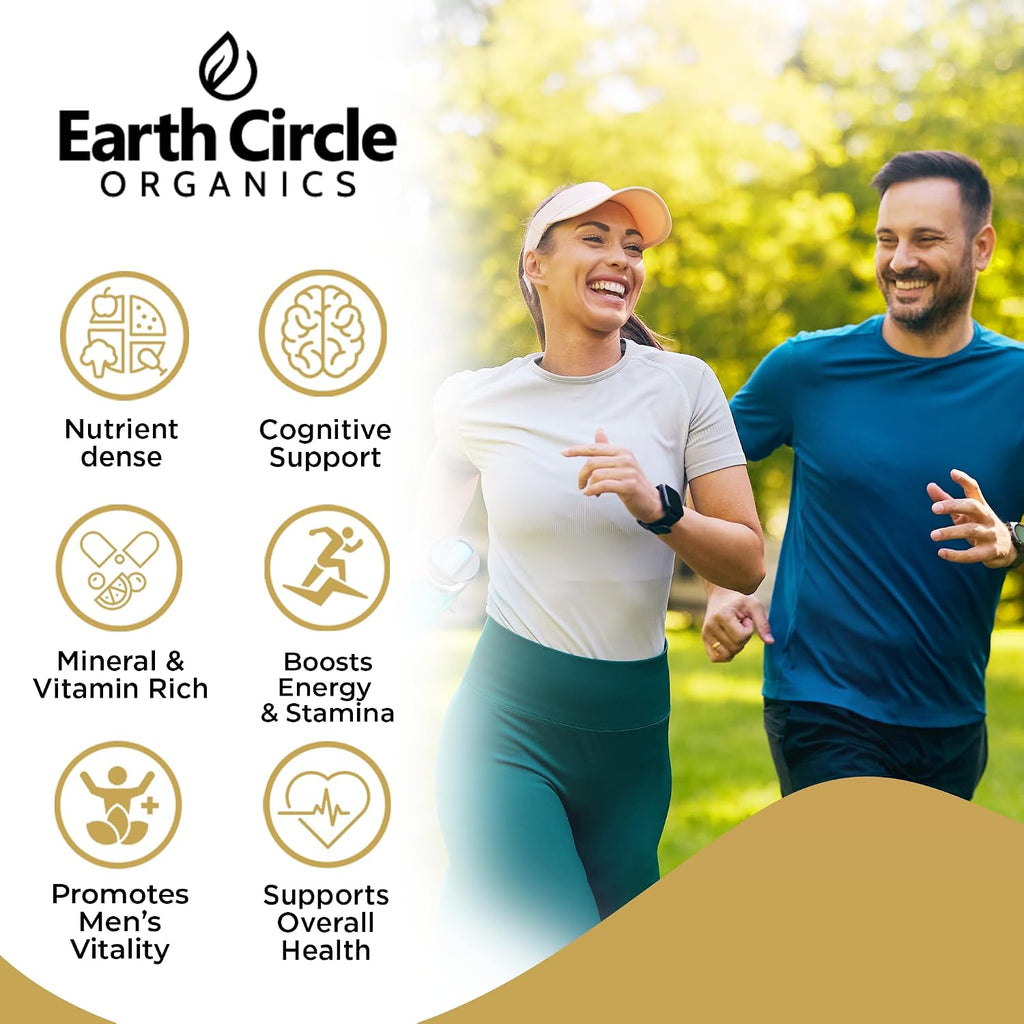 Earth Circle Organics Maca Negra Orgánica en Polvo (227g, Pack de 2)