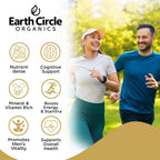 Earth Circle Organics Maca Negra Orgánica en Polvo (227g, Pack de 2)