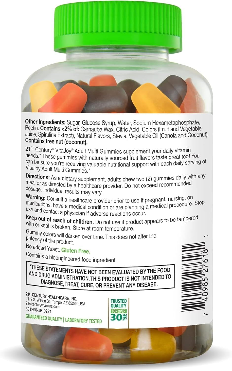 21st Century Vitajoy Multivitamínico en Gominolas, Sabores Fruta, 120 Gominolas