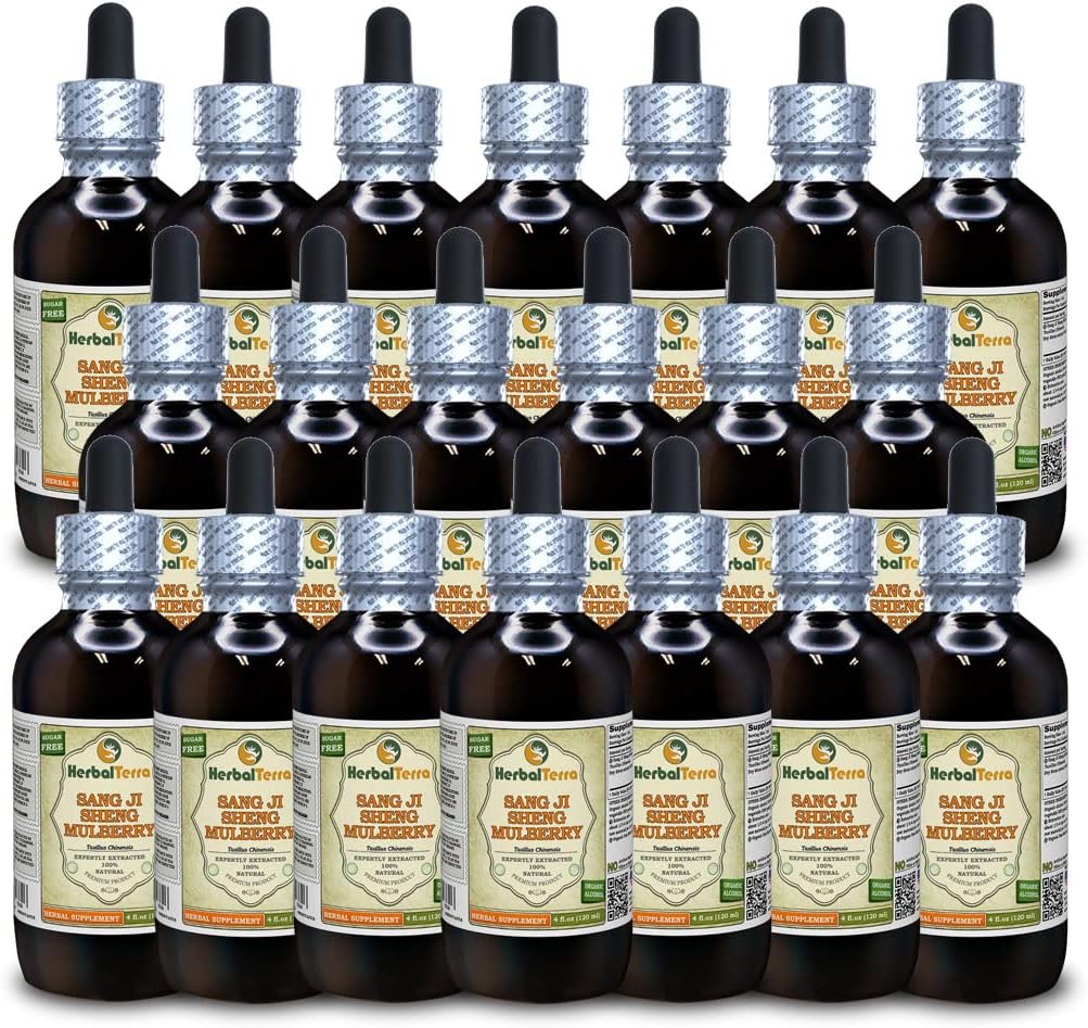 Tintura de Sang Ji Sheng (Taxillus Chinensis) - Extracto Líquido de Tallo Seco - 30 Botellas de 60 ml
