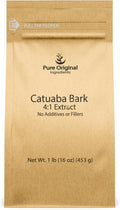 PURE ORIGINAL INGREDIENTS Corteza de Catuaba, Extracto 4:1, Polvo Fino, Complemento Alimenticio (454 g)