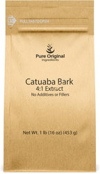 PURE ORIGINAL INGREDIENTS Corteza de Catuaba, Extracto 4:1, Polvo Fino, Complemento Alimenticio (454 g)