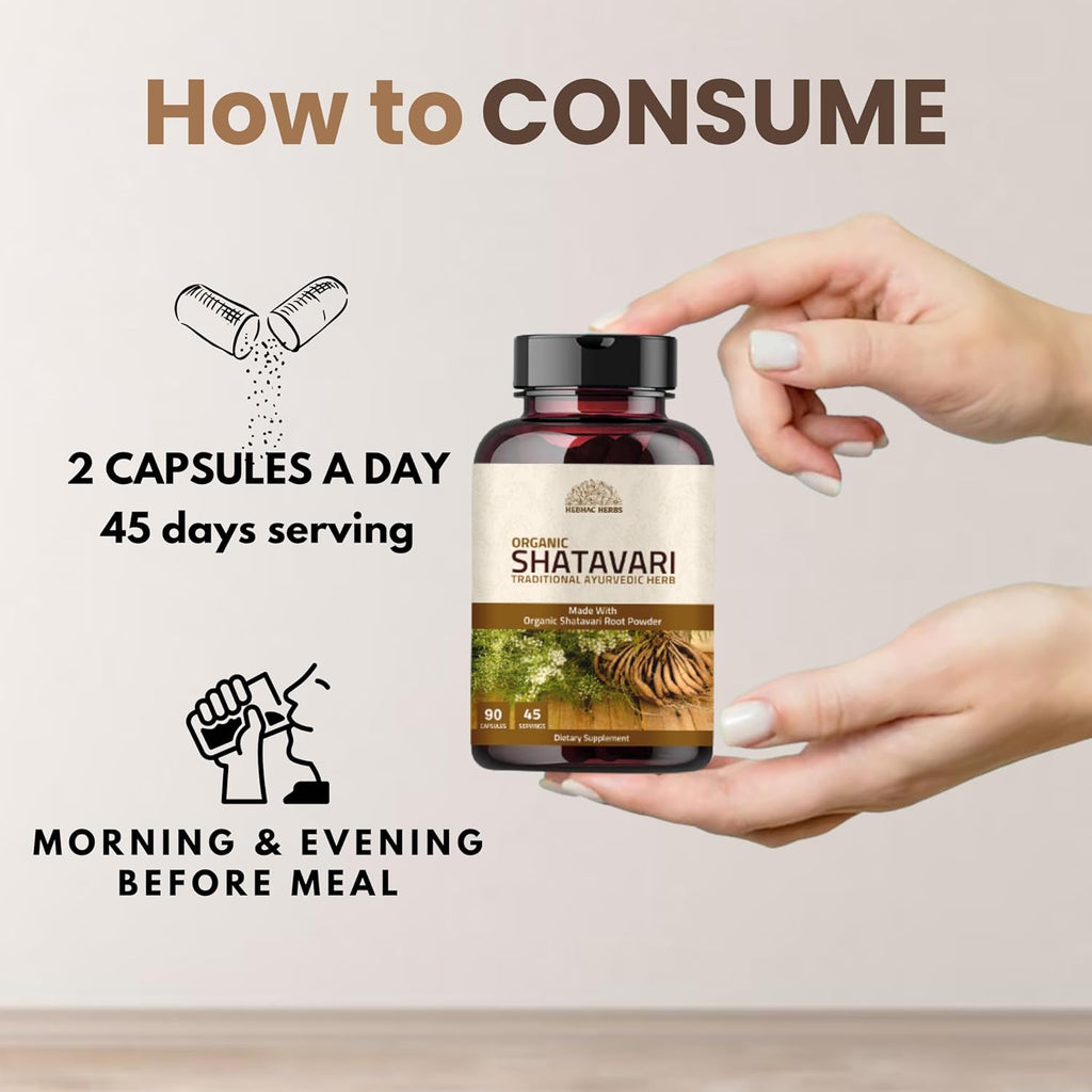 Shatavari Cápsulas 1000mg – 90 Cápsulas Veganas – Complemento Ayurvédico para la Mujer