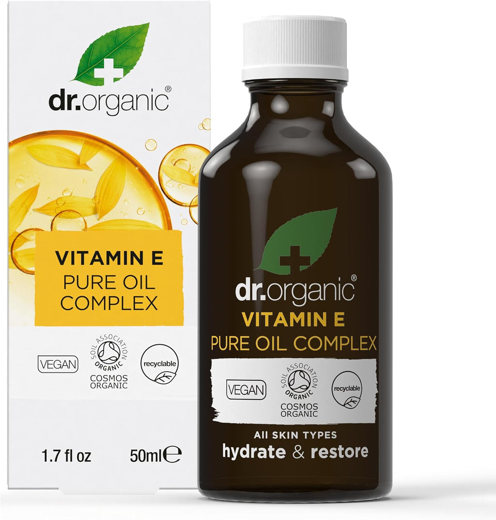 Dr. Organic Vitamin E Pure Oil Complex - Aceite Corporal Orgánico con Vitamina E y Aceites Naturales (50 ml)