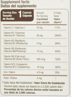 Bedoyecta Multivitamínico con Hierro, Ácido Fólico, Vitamina C, B1, B2, B9 y B12, 30 Comprimidos