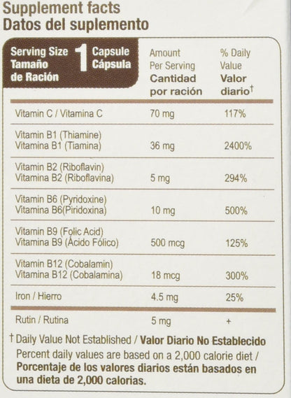 Bedoyecta Multivitamínico con Hierro, Ácido Fólico, Vitamina C, B1, B2, B9 y B12, 30 Comprimidos – Image 8