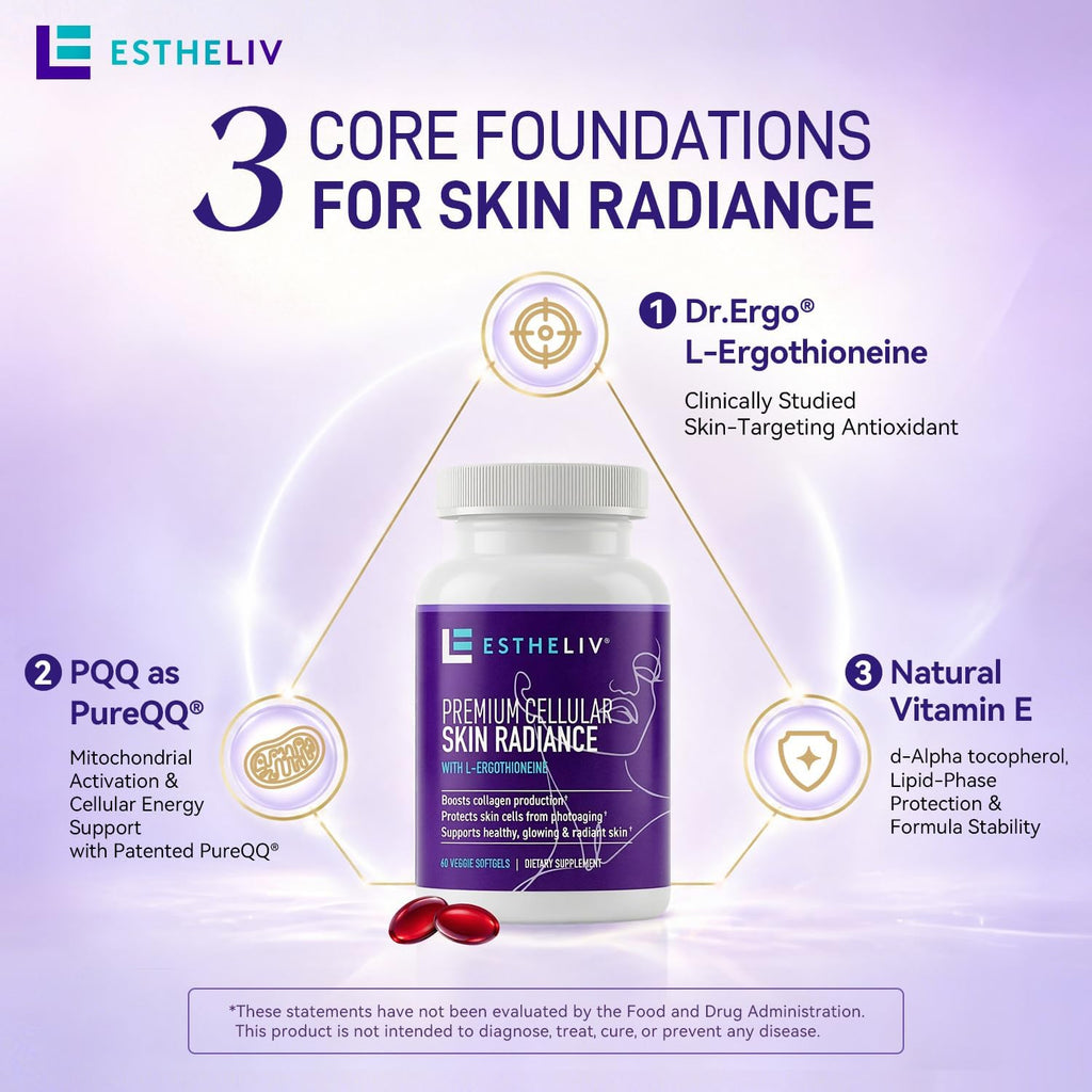 ESTHELIV® Premium Cellular Skin Radiance - 60 Cápsulas Vegetales Blandas