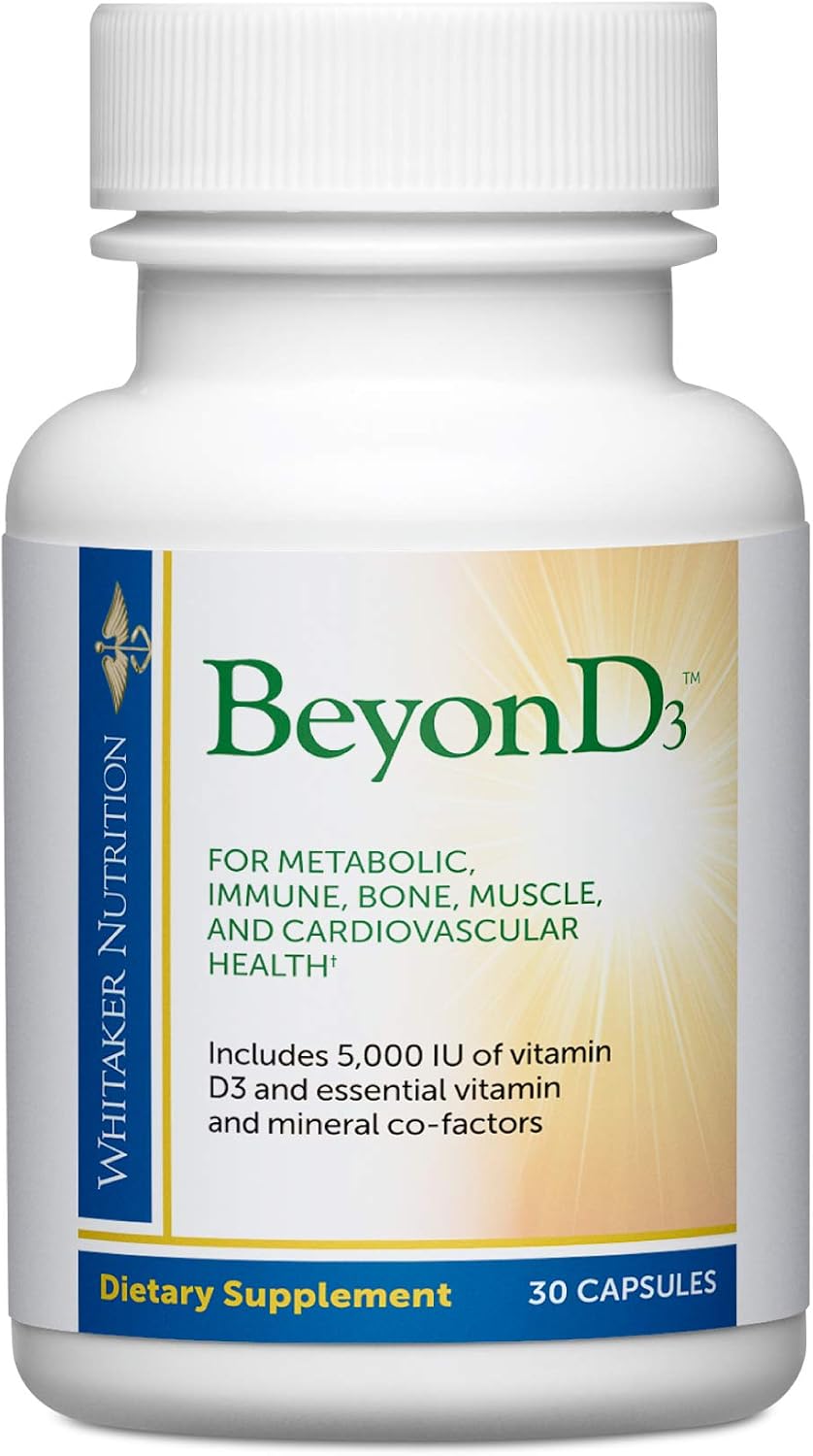 Dr. Whitaker's BeyonD3 - Vitamina D3 5000 UI con K2, Magnesio, Zinc y Boro - 30 Cápsulas