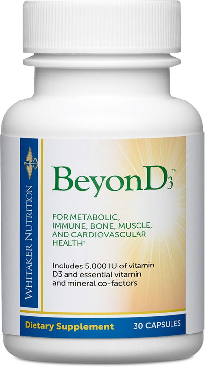 Dr. Whitaker's BeyonD3 - Vitamina D3 5000 UI con K2, Magnesio, Zinc y Boro - 30 Cápsulas – Image 1