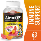 Airborne Gominolas de Vitamina C + Zinc para Niños, 500mg, Sabor Frutas Variadas, Sin Gluten, 126 Gominolas (2 Paquetes)