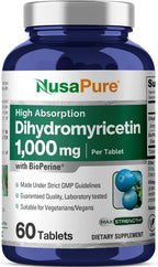 NusaPure Dihydromyricetin (DHM) 1000 mg, 60 Comprimidos Vegetales (No GMO y 100% Vegetariano)
