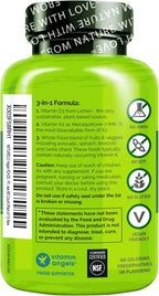 NATURELO Vitamina D3 K2 - Vegano con D3 de Liquen y K2 MK-7 - 60 Cápsulas (Pack de 2)