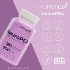LongLifeNutri NeuroPEA (Palmitoiletanolamida + Luteolina 800mg/100mg) – Suplemento Orgánico para el Rendimiento Nervioso, 180 Cápsulas Vegetarianas (3 Meses)