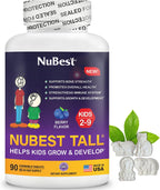 NuBest Tall Kids - Vitaminas masticables para niños de 2 a 9 años - Apoya la fortaleza ósea, salud general e inmunidad - 90 comprimidos sabor baya - Sin azúcar