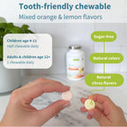 Igennus Vitamin C Chewable 500mg - Tamponada y Suave para Niños y Adultos - 120 Comprimidos