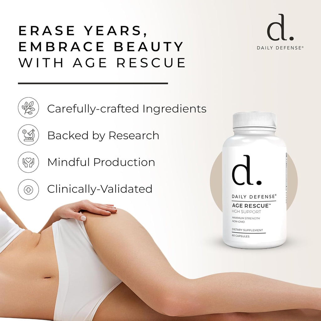 Age Rescue - Suplemento Antienvejecimiento con Aminoácidos y Calostro, 60 Cápsulas