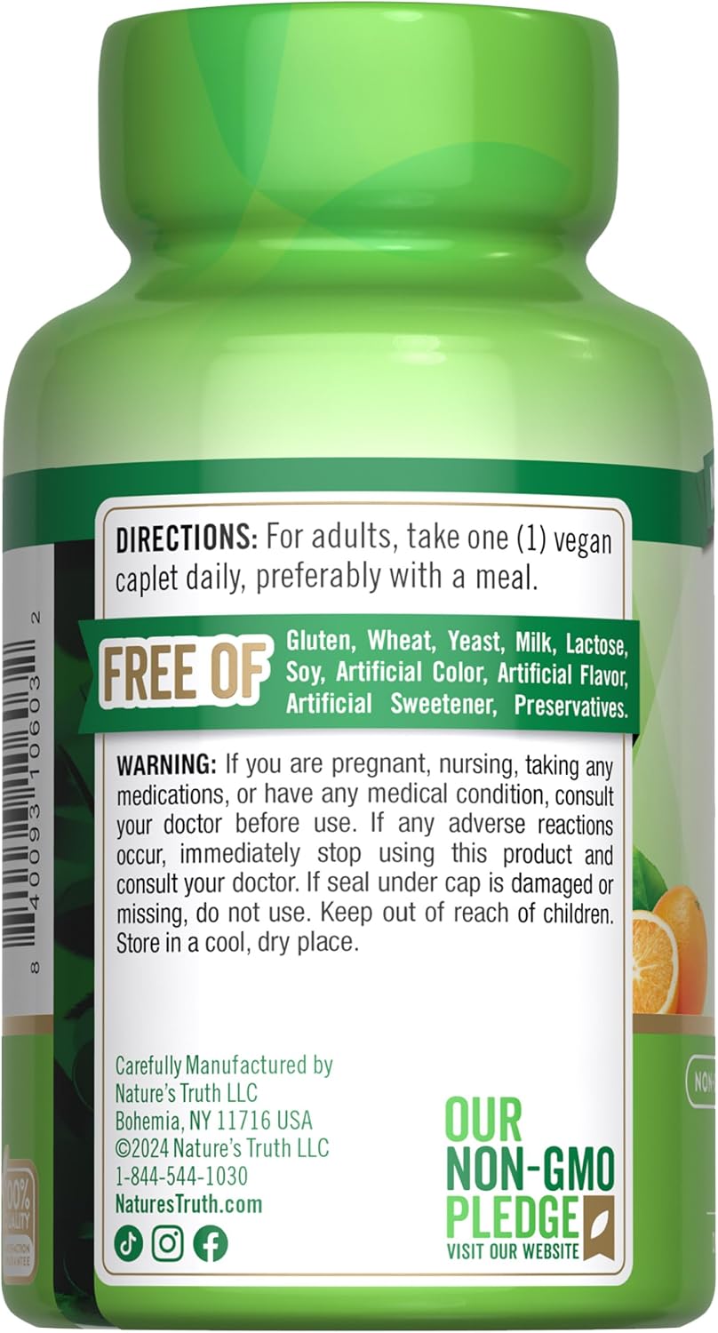 Nature's Truth Vitamina C 1000 mg con Escaramujo | 110 Comprimidos | Vegano, No-GMO y Sin Gluten