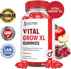 Justified Laboratories Vital Grow XL Gummies (1000 mg) - 60 Gomitas, Pack de 2 - con Vinagre de Manzana, Folato y Vitamina B12 - No GMO, Vegano, Sin Gluten - 60 Porciones