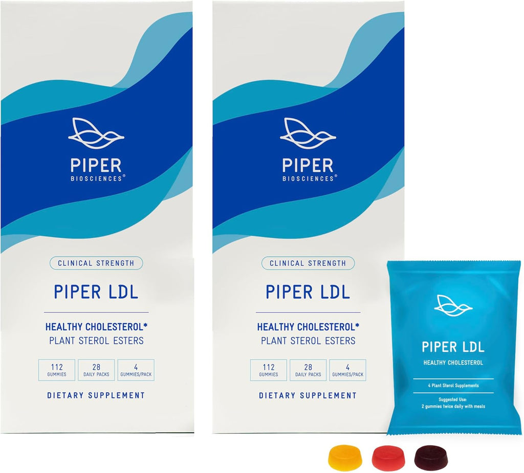 Piper Biosciences Gominolas de Esteroles Vegetales para el Colesterol (2 Cajas, 224 Gominolas)