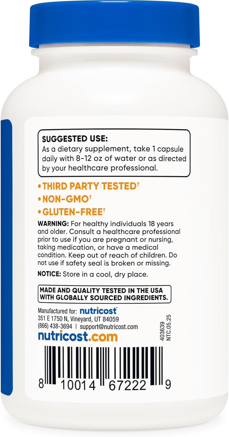 Nutricost P5P Vitamina B6 Activa 50mg, 240 Cápsulas (Piridoxal-5-Fosfato)