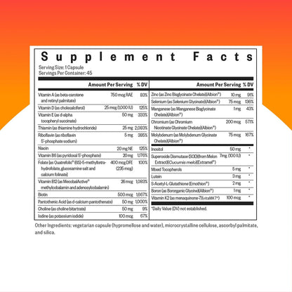 Seeking Health Multivitamin One - – Vitamina B12 (metilcobalamina): Contribuye al metabolismo energético normal y – Image 2