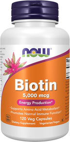 Biotina 5.000 mcg - 60 Cápsulas Vegetales - NOW Foods