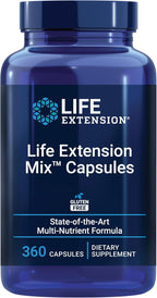 Life Extension Mix™ Cápsulas - Multivitamínico Avanzado con Minerales y Extractos de Frutas y Verduras, 360 Cápsulas